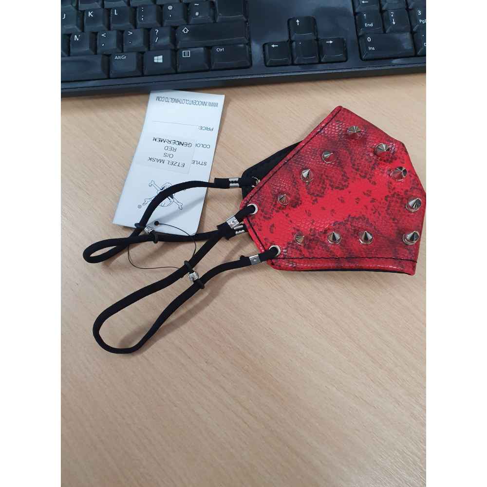 Poizen Industries - ETZEL Masker - Mondkap - Rood